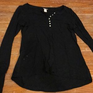 Black long sleeve henley from target